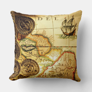 Coussin Pirates Gold Treasure Map