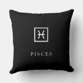 Coussin Pisces – Minimalist Zodiac Decorative Pillow (Verso)