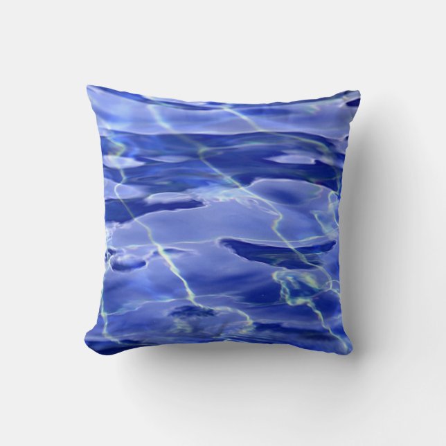 Coussin Piscine bleue (Recto)