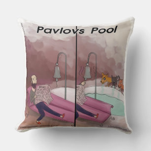 Coussin Piscine de Pavlov Drôle Psychologie Coton Jeu d'Or