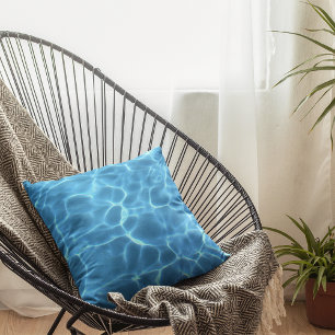 Coussin Piscine Photo Bleu Aqua