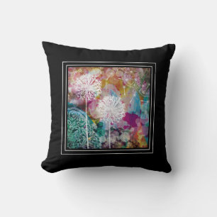 Coussin Pissenlit Faire un Vœu Aquarelle Bohème Yoga