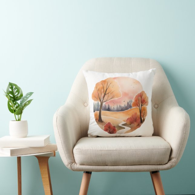 Coussin Piste d'automne dorée (Chaise)