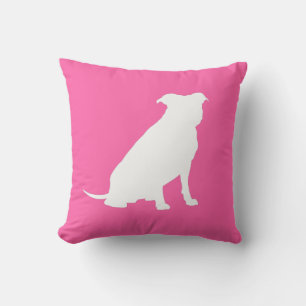 Coussin Pit Bull Chien Baby shower rose fille Pitbull