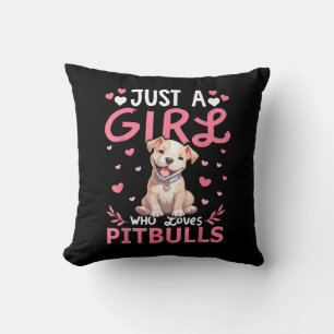 Coussin Pitbull Chien Filles Femmes Juste Une Fille Qui Ai