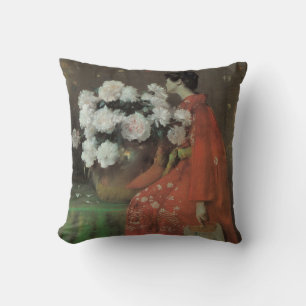 Coussin Pivoines par William Merritt Chase, Beaux-arts vin