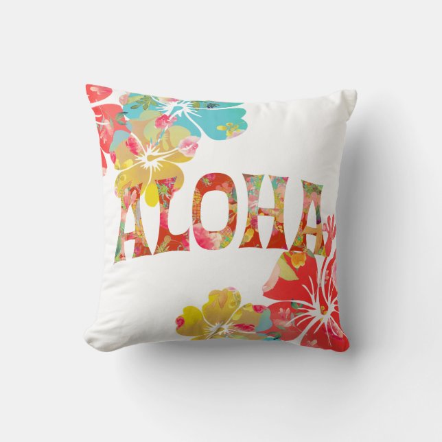 Coussin PixDezines Aloha Hibiscus|do-it-yourself Arrière - (Recto)