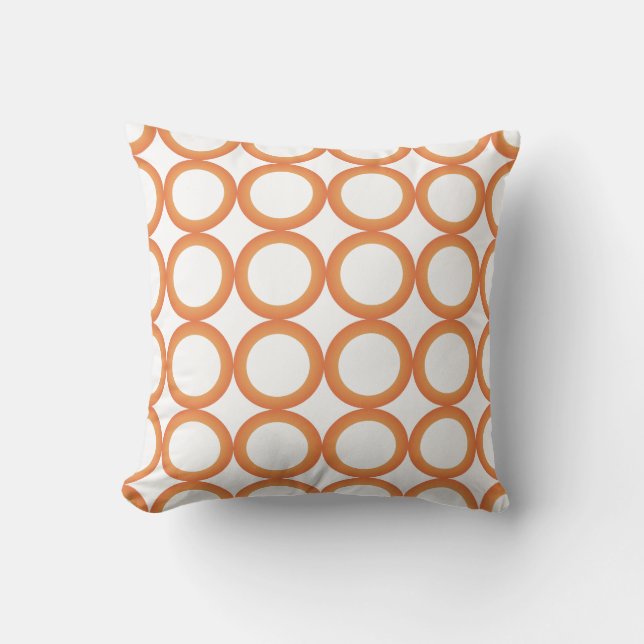 Coussin PixDezines anneaux mod/tangerine/do-it-yourself ar (Recto)