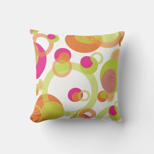 Coussin PixDezines bulles mod/tangerine/do-it-yourself arr (Recto)