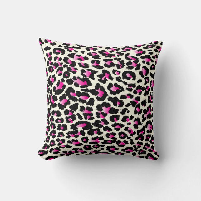 Coussin PixDezines cheetah rose do-it-yourself couleurs ar (Recto)