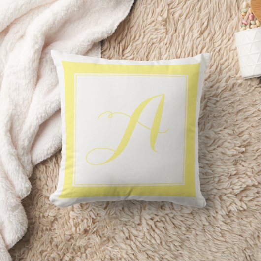 Coussin PixDezines do-it-yourself couleur/Monogramme (Couverture)