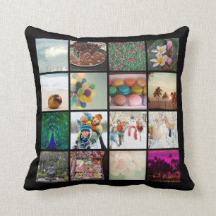 Coussin PixDezines DO-IT-YOURSELF Instagram Collage Photos