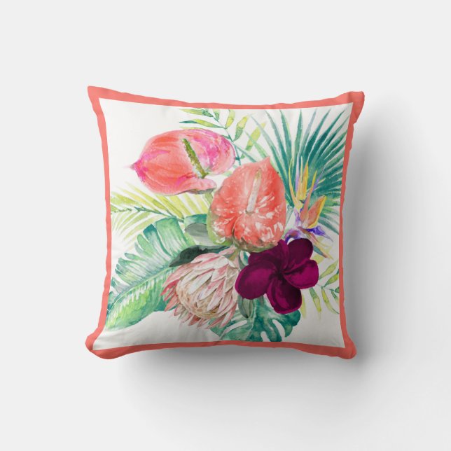 Coussin PixDezines H2Tropical Paradise Fleurs do-it-yourse (Recto)