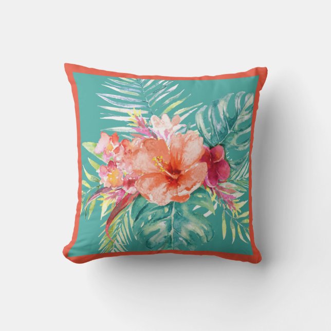 Coussin PixDezines H2Tropical Paradise Fleurs do-it-yourse (Recto)