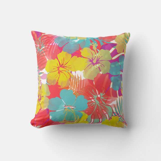 Coussin PixDezines Hibiscus/Rainforest/do-it-yourself Arri (Recto)