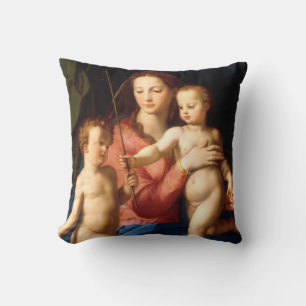 Coussin PixDezines madone/jésus/jean baptiste/bronzino