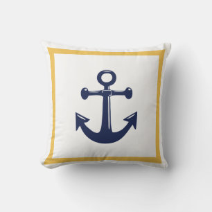 Coussin PixDezines nautique/do-it-yourself couleur/ancre