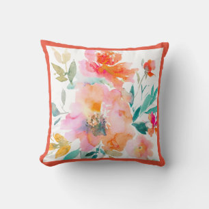 Coussin PixDezines Ombre Orange Garden Roses Cadre do-it-y