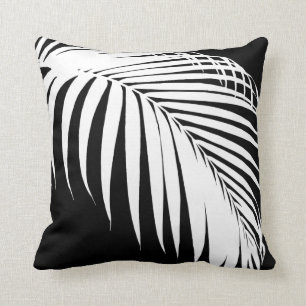 Coussin PixDezines Palmiers noirs+blancs, DO-IT-YOURSELF A