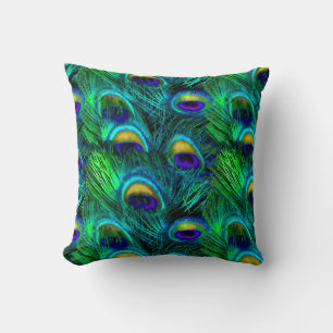 Coussin PixDezines psychédélique paon/do-it-yourself arriè