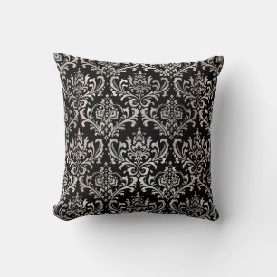 Coussin PixDezines Rossi Damask/Faux Silver