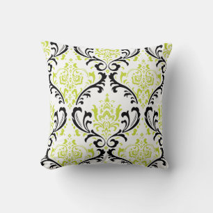 Coussin PixDezines Rossi Damask/Vert/Noir