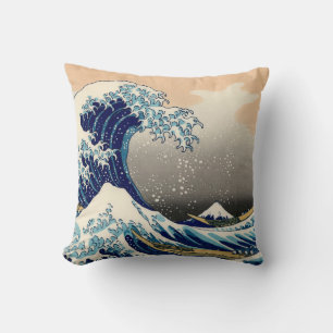 Coussin PixDezines Vintage Great Wave Hokusai 斎 の 葛’飾