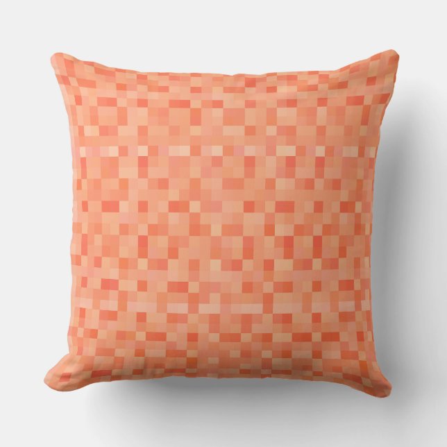 Coussin Pixels Carrés Orange  (Recto)