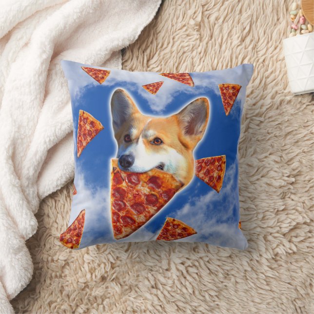 Coussin Pizza de Chien de Corgi (Couverture)