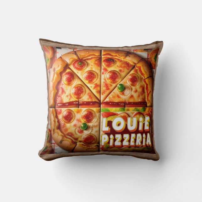Coussin Pizza Pizzeria Design (Recto)