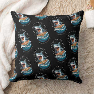 Coussin Pizza pour manger des requins   Le Grand Bite Blan