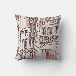 Coussin Place de Manises dans la vieille ville Valence,