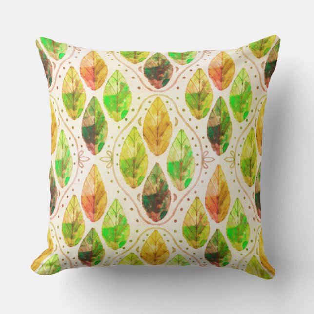 Coussin Place des feuilles d'automne (Recto)