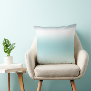 Coussin Plage Aqua Blue Ombre