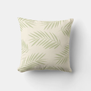 Coussin Plage aux feuilles de palmier I Vert