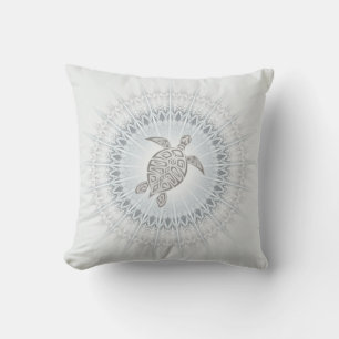 Coussin Plage bohème animal poussiéreux B leu