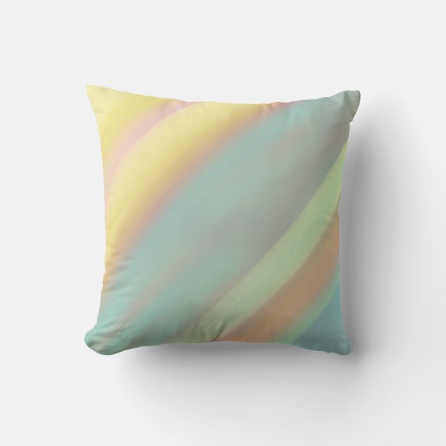 Coussin Plage Côtière Bleu Vert  (Recto)