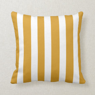 Coussin Plage côtière de moutarde foncée Jaune Blanc 2