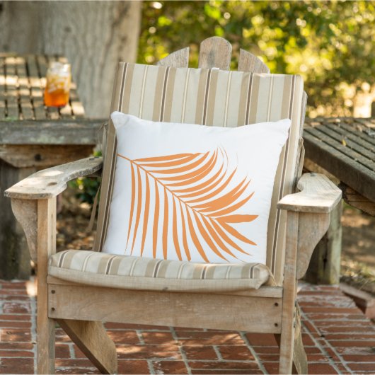 Coussin Plage côtière de Palm Arbre Orange Plage d'Art Tro (Chaise)