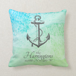 Coussin Plage côtière marine personnalisée Spray océanique