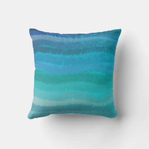 Coussin Plage Côtière Vagues Salées Sur Turquoise