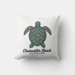 Coussin Plage de Clearwater Floride Tortue de mer Concepti