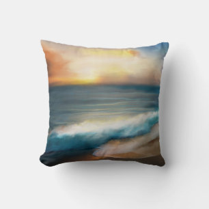 Coussin Plage de coucher de soleil vue sur l'océan 283