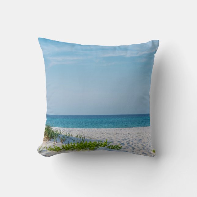 Coussin Plage de sable blanc Plage de Floride (Recto)