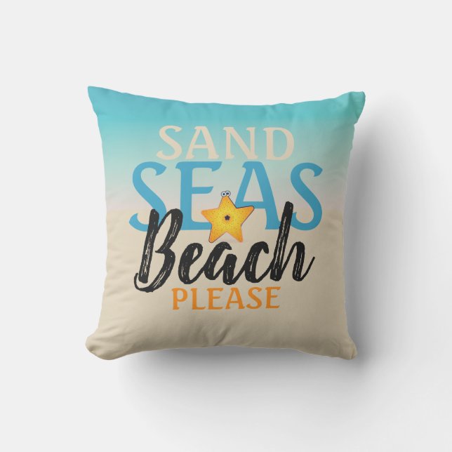 Coussin Plage de sable de Starfish (Recto)