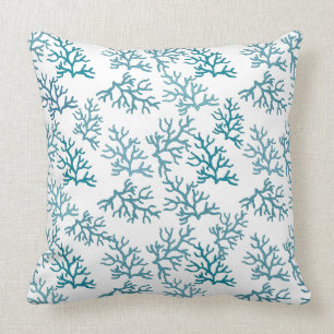 Coussin Plage de turquoise de motifs de récifs coraliens