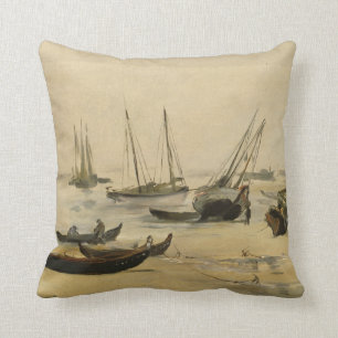 Coussin Plage d'Edouard Manet  , marée basse