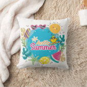 Coussin Plage d'été tropicale vibrante (Couverture)