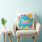 Coussin Plage d'été tropicale vibrante (Chaise)