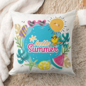 Coussin Plage d'été tropicale vibrante (Couverture)